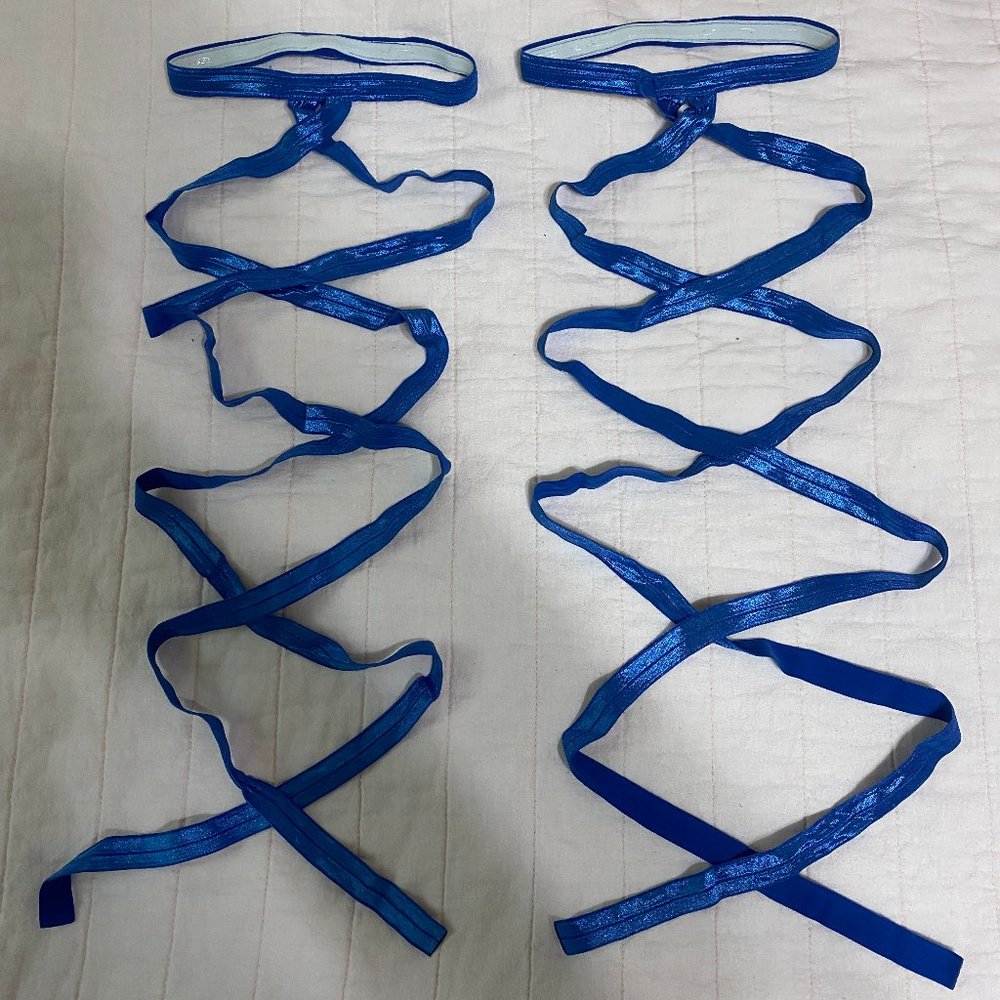 iHeartRaves Non-Slip Blue Leg Wraps